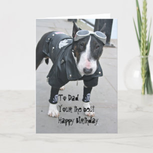 Pai Gótico Bulldog Seu Melhor Cartão de Aniversári