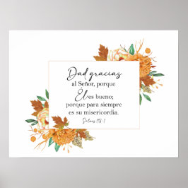 Pai gracias, Salmos 118 Póster