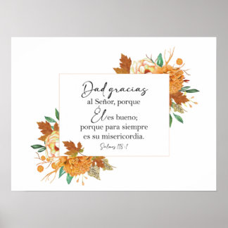Pai gracias, Salmos 118 Póster