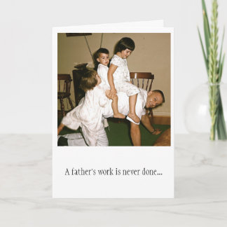 Pai Horsing em torno do cartão do dia dos pais