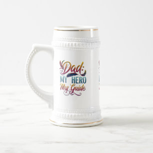 Pai: Meu Herói, Meu Guia - Caneca de cerveja 22 oz