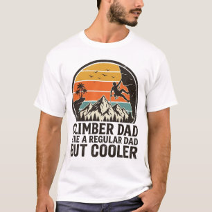 Pai Montanhista Vintage Pôr do Sol Camiseta Divert