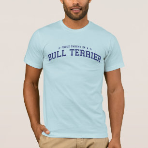 Pai orgulhoso de um t-shirt de bull terrier