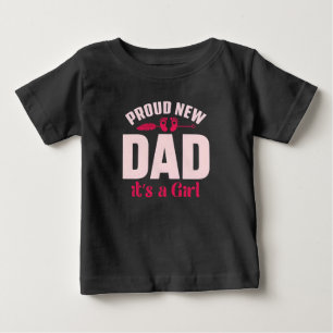 Pai orgulhoso de uma menina camiseta do dia dos pa