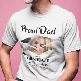 Pai Orgulhoso Moderno Do Graduado | T-Shirt de Fot
