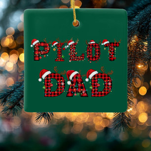 Pai Piloto Cartas de Natal Luzes Enfeites Engraçad