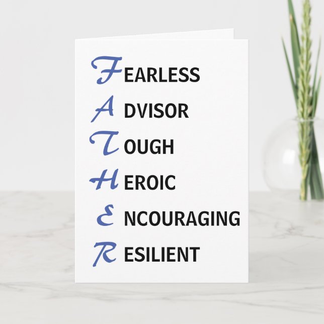 Pai Significa Cartão de Dia de os pais (Frente)