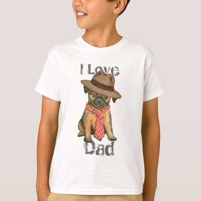 Pai T-Shirt de Bruxelas Griffon (Frente)