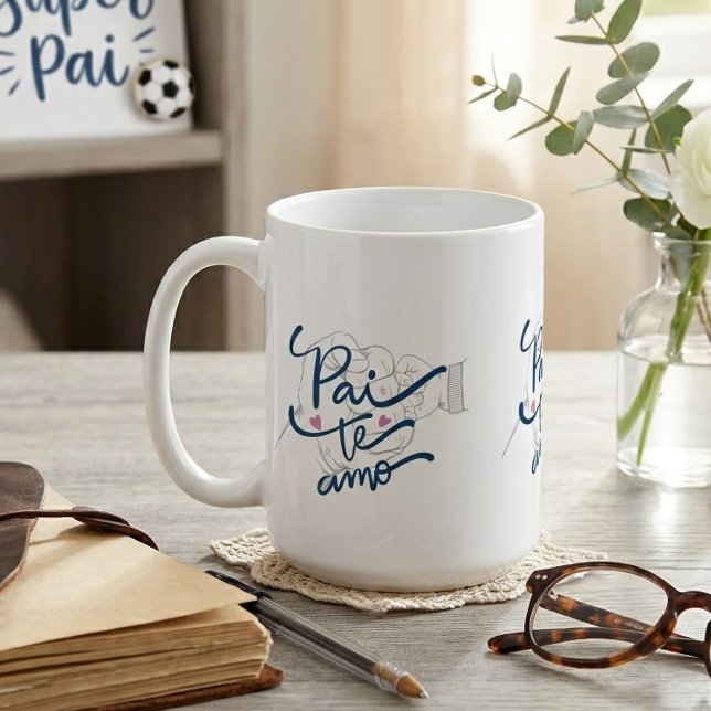 Pai Te Amo Caneca de Café para o Dia dos Pais  (Criador carregado)