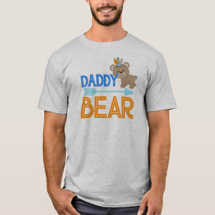 Pai Urso Selvagem de cinza Um Camisa De Nascimento