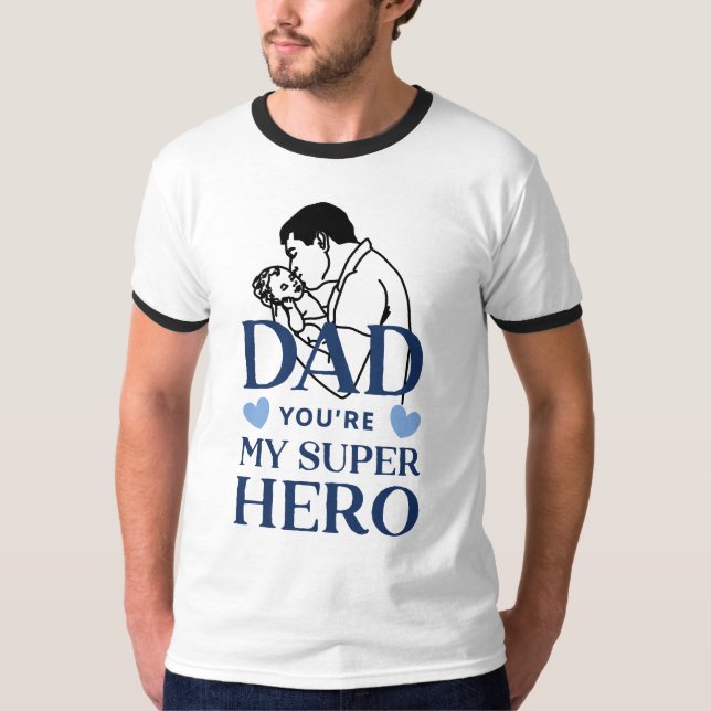 Pai Você É Minha Camiseta de Super-Herói (Frente)