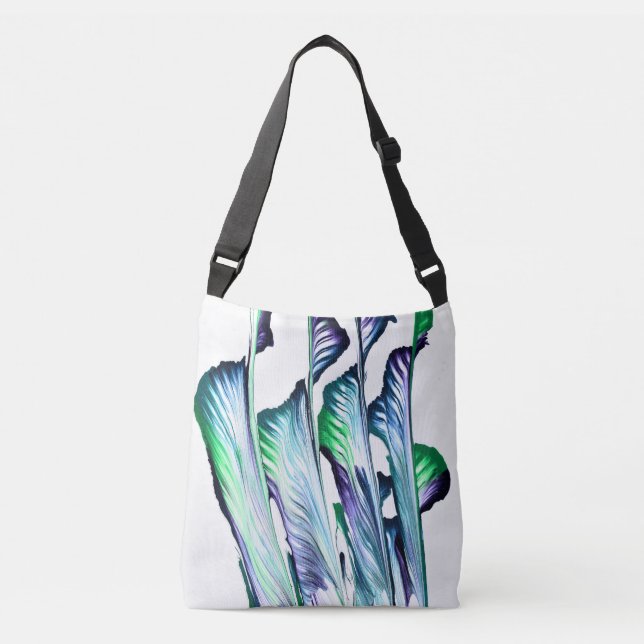 Pain Remover 1 Purple Green Flower Abstract Tote (Frente)