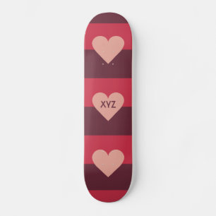 Painéis de skate personalizados do coração do namo