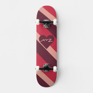 Painéis de skate personalizados do coração do namo