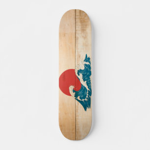 Painéis de skate vague japonaise sur bois