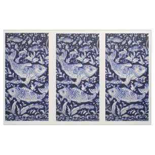Painéis de Tecido Design do Azulejo Koi Pond Azul