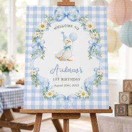Painel de Espuma de Aniversário com Laço Azul Sill