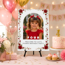 Painel de Espuma Personalizado Menina de 4 Anos