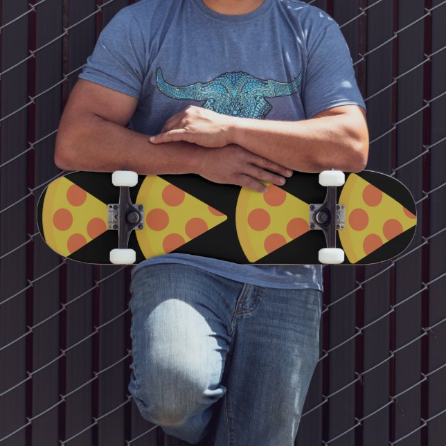 PAINEL DE ESQUADROS VERMELHO PIZZA SKATEBOARD DECK (Ao ar livre 3)