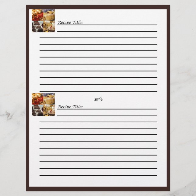 Painel de Quatro Sobremesas em Cartões de Receita  (Frente)