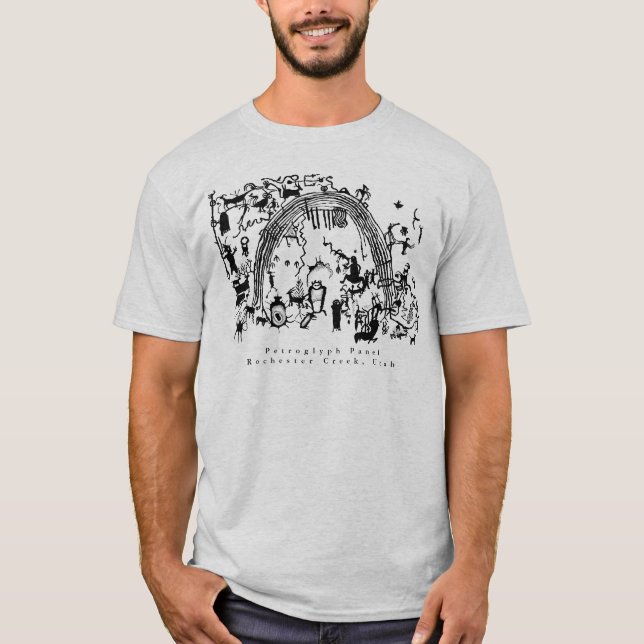 Painel Petroglicph - Rochester Creek, Utah T-Shirt (Frente)