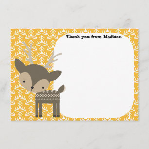 Painel plano infantil Obrigado Cartões Brown Deer