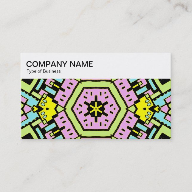 Painel superior - Cartão de visita caleidoscópico  (Frente)