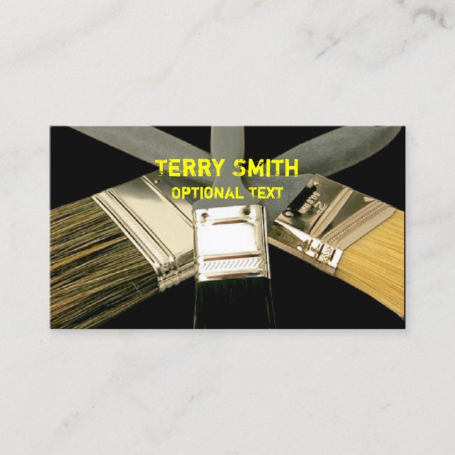 Paint Brushes Cartão de visita (Frente)