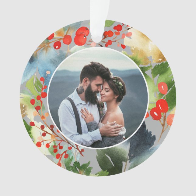 Painterly Watercolor | Ornamento de fotos de feria (Frente)