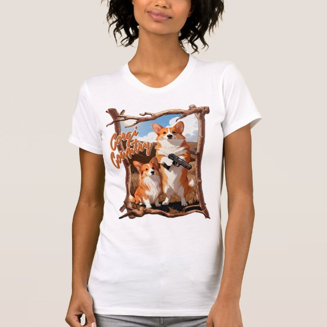País Corgi – Camiseta Divertida de Corgi, Estilo A (Frente)