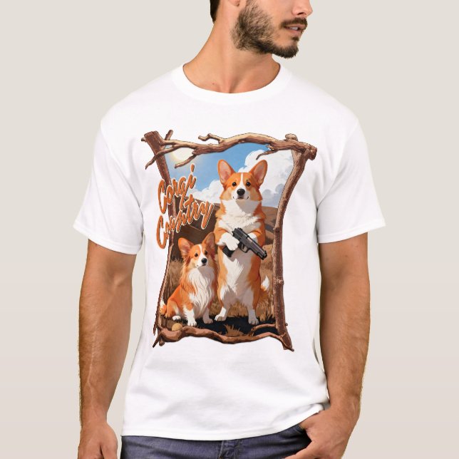País Corgi – Camiseta Divertida de Corgi, Estilo A (Frente)