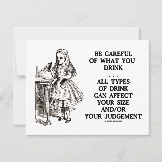 País das Maravilhas Tenha Cuidado Com o Que Bebe ( (Frente)