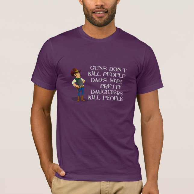 Pais engraçados com camisa das filhas (Frente)