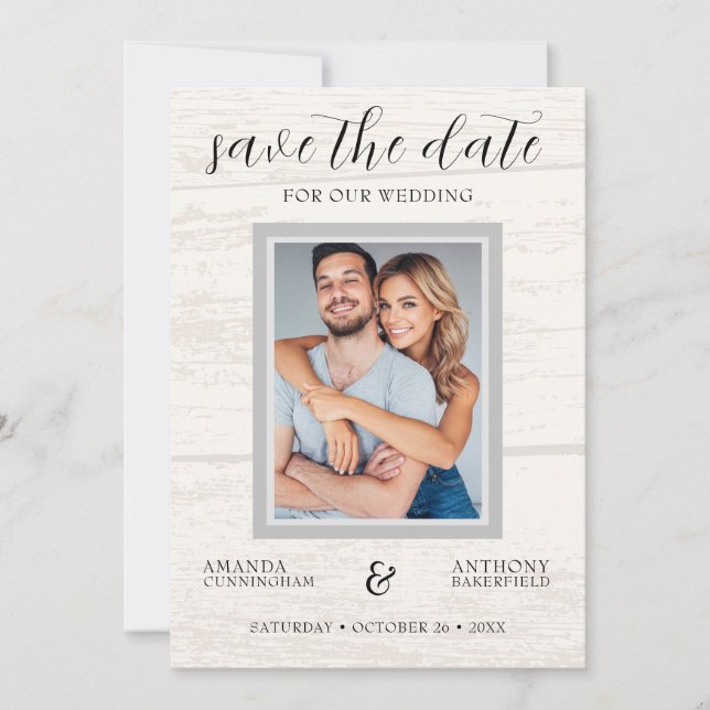 País Ocidental Salvar a Data Convite para Casament (Frente)