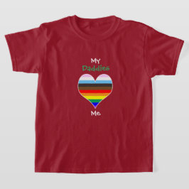 Pais Rainbow Heart T-Shirt (para cores escuras)