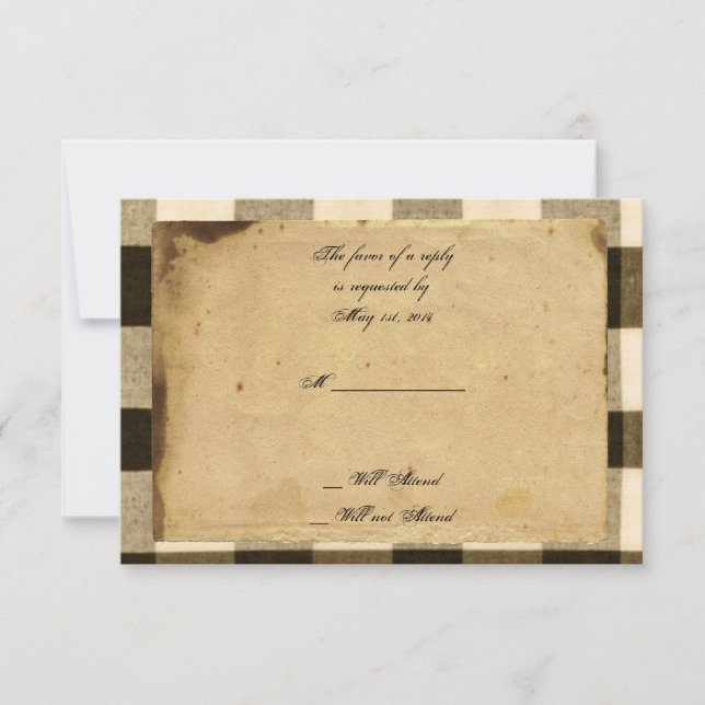 País Russo - Sepia Negra Verifica Cartão de Respos (Frente)