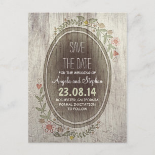 país rústico de madeira salve os cartões postais