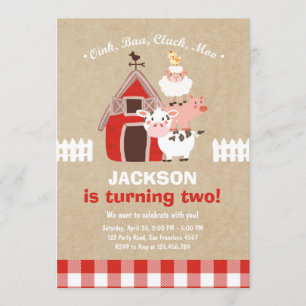 País velho de McDonald do aniversário dos convites