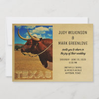 País Vintage de Convite para Casamento do Texas Oc