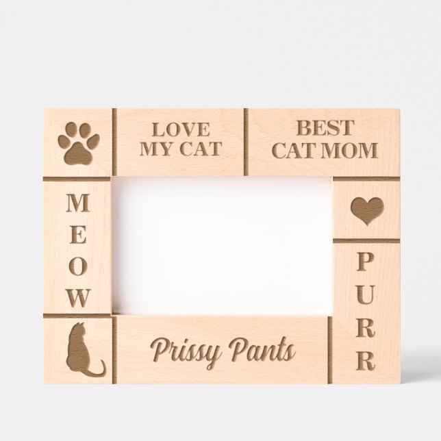 Paisagem 6x4 MELHOR MOM Cat Nome Personalizado Nun (Front)