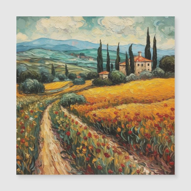 Paisagem Campestre de Flores Silvestres da Toscana (Frente)
