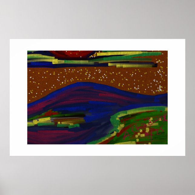 Paisagem Colorida Poster Art (Frente)