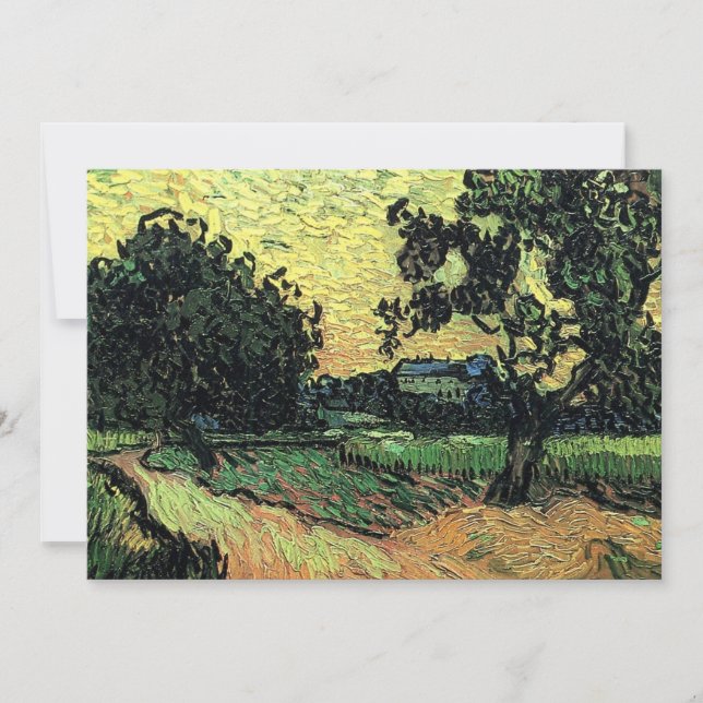 Paisagem com Castelo de Auvers por Vincent van Gog (Frente)