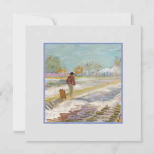 Paisagem com neve, cartão Van Gogh