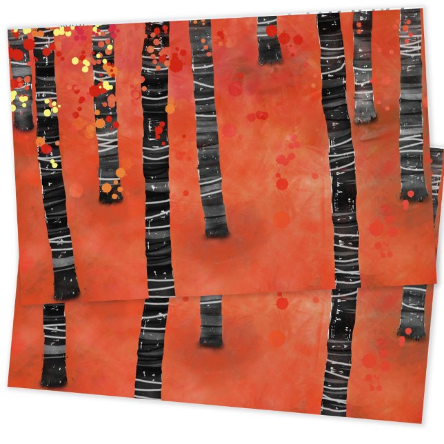 Paisagem da Floresta de Árvore de Aperto (Aspen Birch Tree Forest art pillow case)