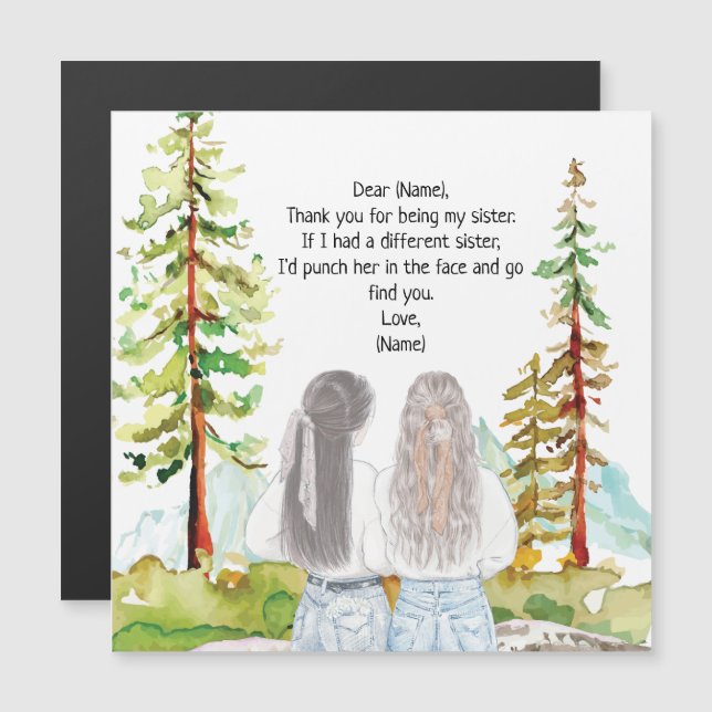 Paisagem de Aquarela com 2 Mensagem Personalizada  (Frente/Verso)