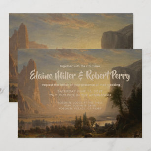 Paisagem de Aquarela Convite para Casamento Yosemi