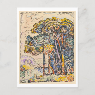 Paisagem de Aquarela por Paul Signac Cartão Postal