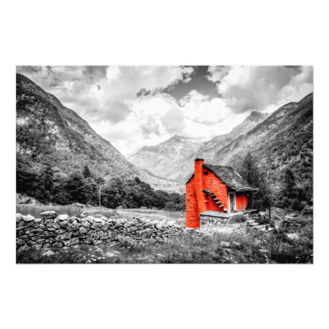 Paisagem de campo - Fotografia branca e negra (Frente)