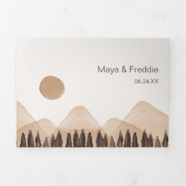 Paisagem de Convite para Casamentos Bilíngues Tudo